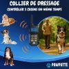 B0DT9F213L.PT03 PAWPATTE Collier Anti Aboiement 2en1 Chien avec Télécommande – Dressage et Rappel Sans Choc, Son & Vibration, Détection Intelligente des Aboiements, Rechargeable, Étanche IP67, 3 Chiens, Petit à Grand